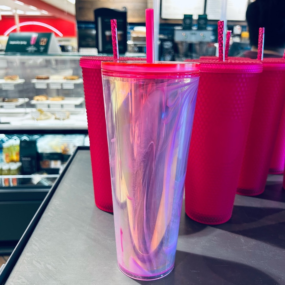 Starbucks Pink Sweet Pea Dichroic Tumbler Cup 2023 Peony Remise 24oz Venti 2023 - Picture 10 of 10